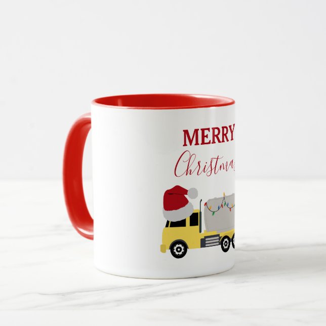 Weihnachts-Tanker LKW Tasse (Vorderseite Links)