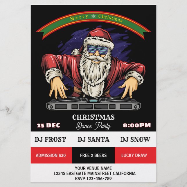 Weihnachts-Tanz-Party Flyer (Vorne)