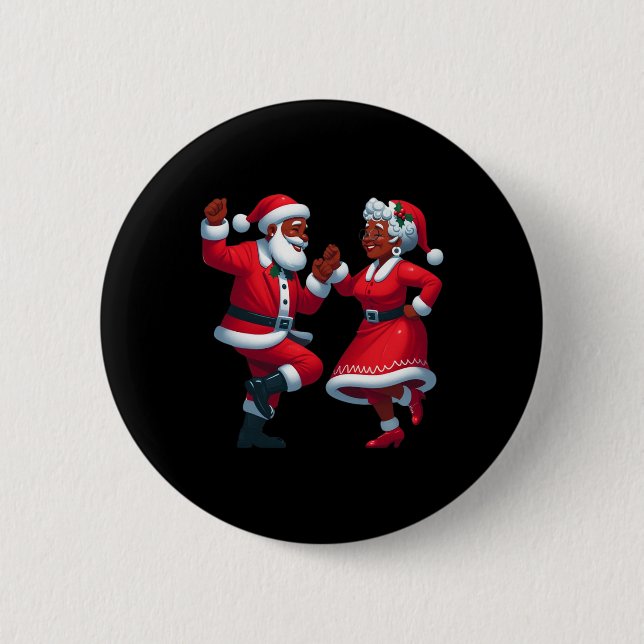 Weihnachts-Tanz Schwarzen Amerikaner Santa Mrs. Button (Vorderseite)