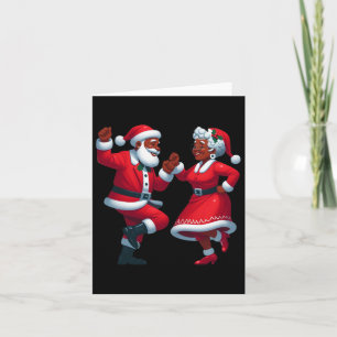 Weihnachts-Tanz Schwarzen Amerikaner Santa Mrs. Karte