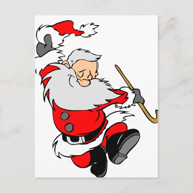 Weihnachts tanzen feiertagspostkarte (Vorderseite)