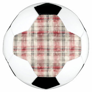 Weihnachts-Tartan-Blumendesign Serie #15 Fußball