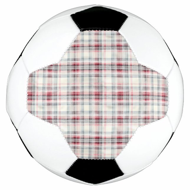 Weihnachts-Tartan-Blumendesign Serie #24 Fußball (Vorderseite)