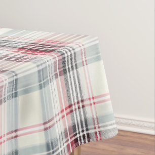 Weihnachts-Tartan-Blumendesign Serie #24 Tischdecke