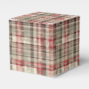 Weihnachts-Tartan-Blumendesign-Serie #2 Geschenkschachtel