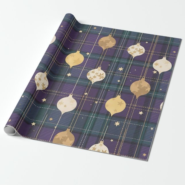 Weihnachts-Tartan Geschenkpapier (Ungerollt)