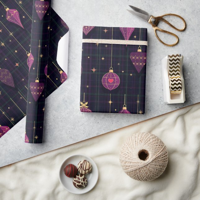 Weihnachts-Tartan Geschenkpapier (Kunsthandwerk)