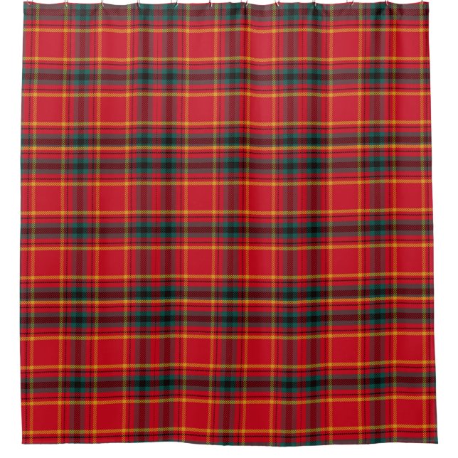 Weihnachts-Tartan Kariert Duschvorhang (Vorderseite)