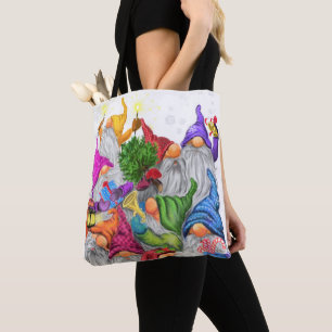 Weihnachts-Tasche mit Happy Gnome-Party