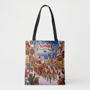 Weihnachts-Tasche 'Santa kommt in die Stadt'