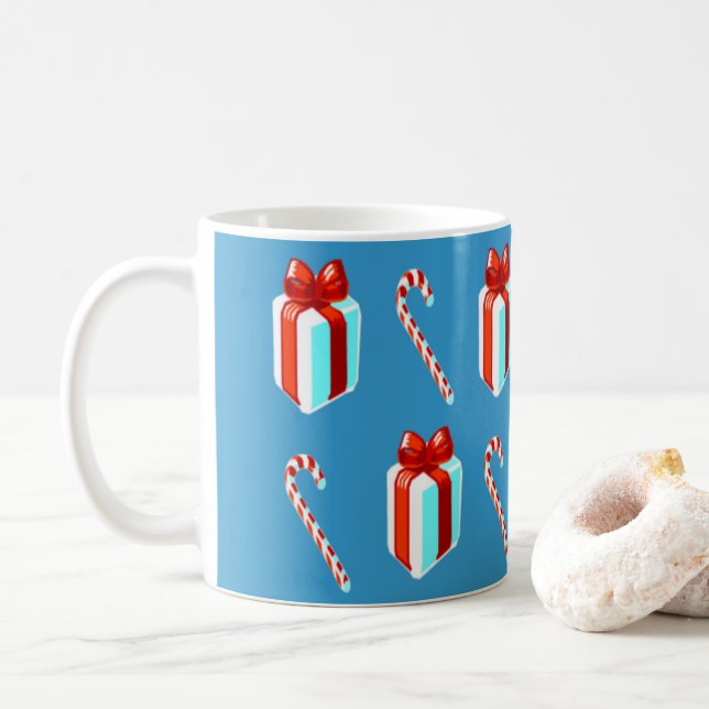 Weihnachts-Tasse (11 oz) Kaffeetasse (Mit Donut)