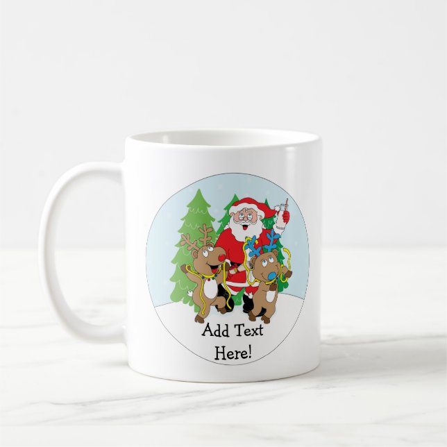 Weihnachts-Tasse 11 oz. Santa Reindeer personalize Tasse (Links)