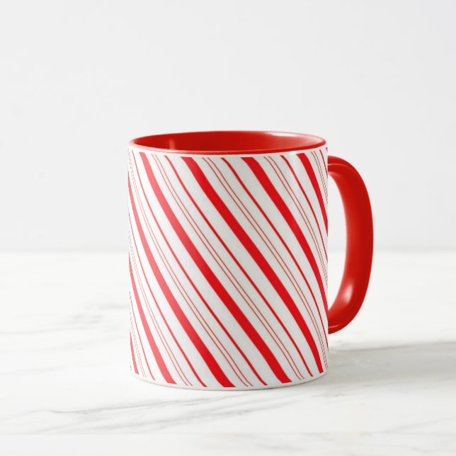 Weihnachts-Tasse Candy Cane Striped Tasse (VorderseiteRechts)