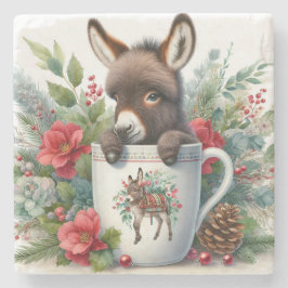 Weihnachts-Tasse Donkey Steinuntersetzer