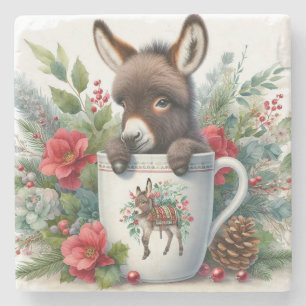 Weihnachts-Tasse Donkey Steinuntersetzer