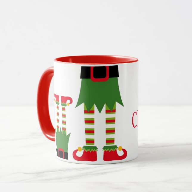 Weihnachts-Tasse-Elf Tasse (Vorderseite Links)