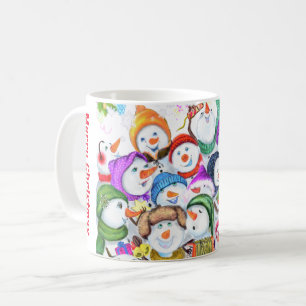 Weihnachts-Tasse Happy Snowmans Geschenk Kaffeetasse