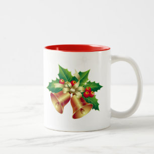 Weihnachts-Tasse-Holly Bells Zweifarbige Tasse