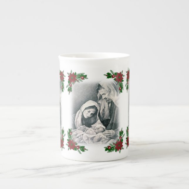 Weihnachts-Tasse, Jesus Christus Prozellantasse (Vorderseite)
