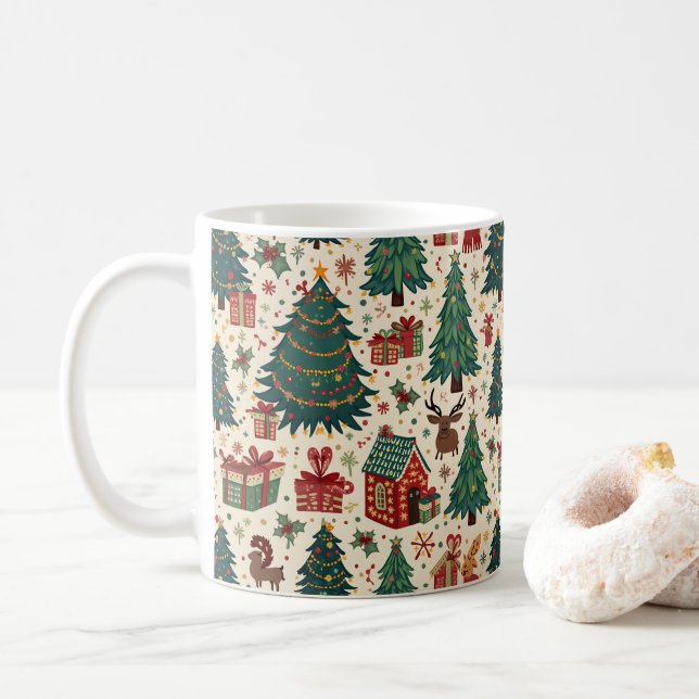 Weihnachts-Tasse Kaffeetasse (Mit Donut)