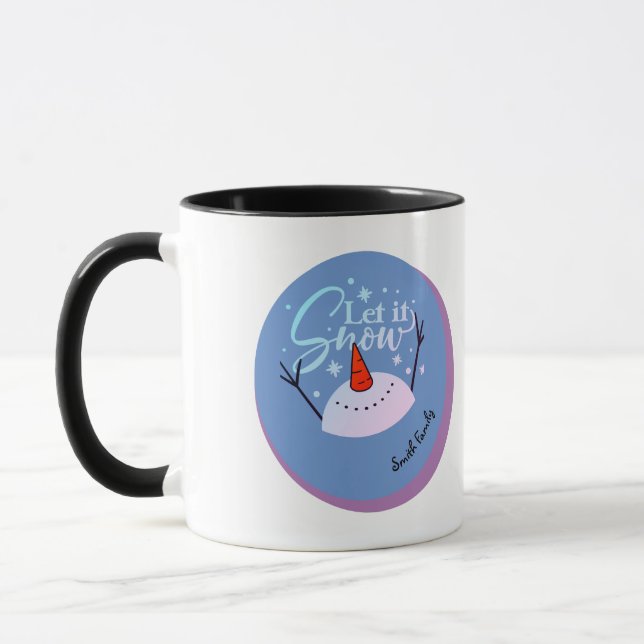 Weihnachts-Tasse mit einem fröhlichen Schneemann Tasse (Links)
