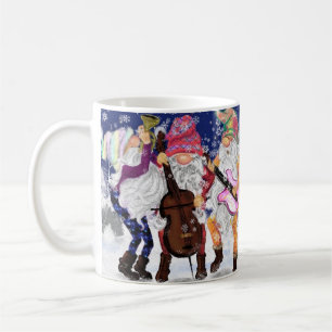 Weihnachts-Tasse Musical Gnomes Band - Spaß Kaffeetasse