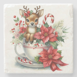 Weihnachts-Tasse Rentier 8 Steinuntersetzer