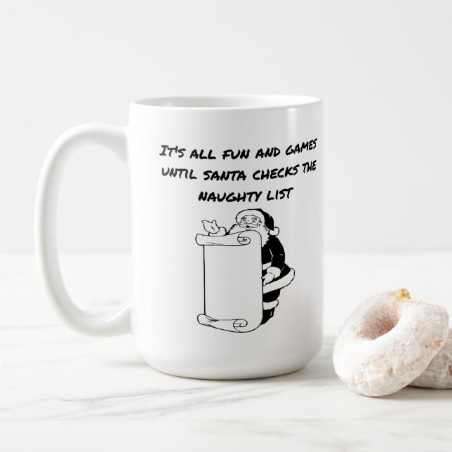 Weihnachts-Tasse | Santa Coffee Tasse | (Mit Donut)