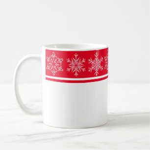 Weihnachts-Tasse-Schneeflocken Kaffeetasse