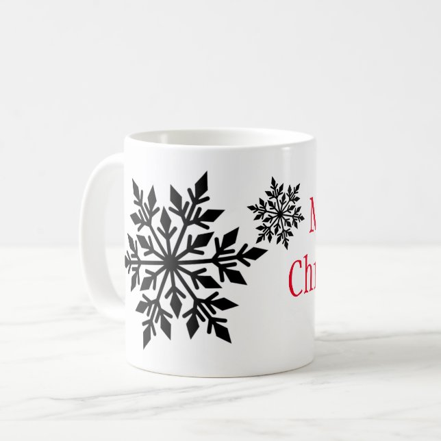 Weihnachts-Tasse-Schneeflocken Kaffeetasse (Vorderseite Links)