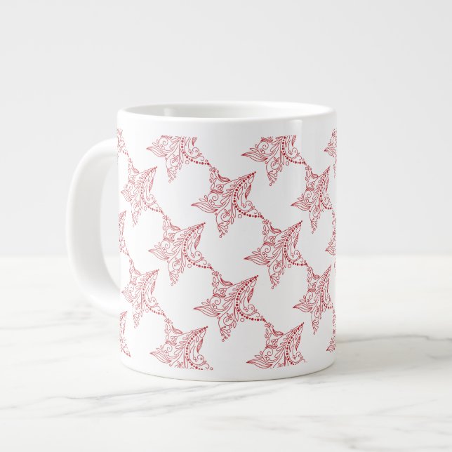 Weihnachts-Tasse, Star Design Jumbo-Tasse (Vorderseite Links)