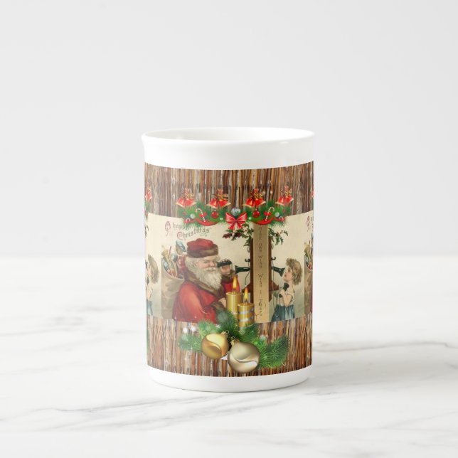 Weihnachts-Tasse, Vintag Prozellantasse (Vorderseite)