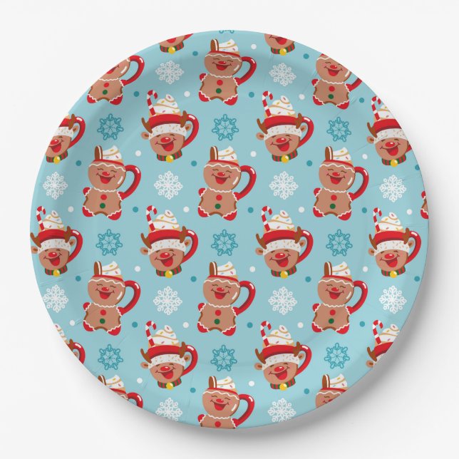 Weihnachts-Tasse von Kakao Pappteller (Vorderseite)