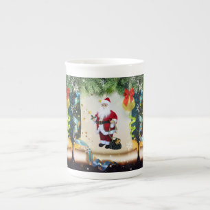 Weihnachts-Tasse, Weihnachtsmann Prozellantasse