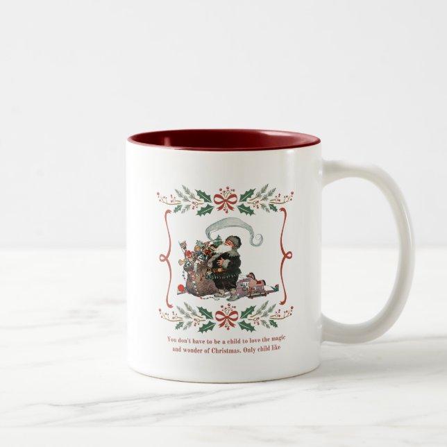 Weihnachts-Tasse Zweifarbige Tasse (Rechts)