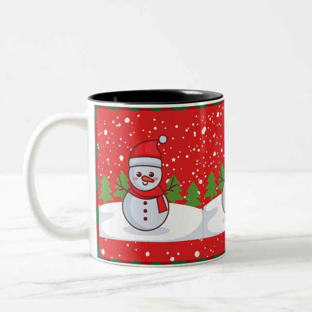 Weihnachts-Tasse Zweifarbige Tasse (Links)