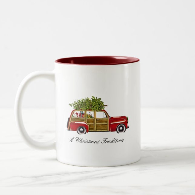 Weihnachts-Tasse Zweifarbige Tasse (Links)