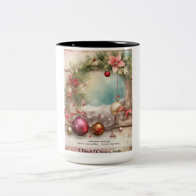 Weihnachts-Tasse Zweifarbige Tasse (Mittel)