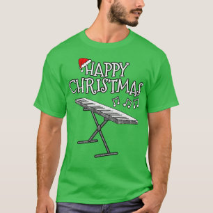 Weihnachts-Tastatur Keyboardist Klavierlehrer Xmas T-Shirt