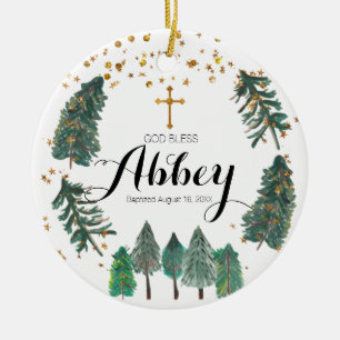 Weihnachts-Taufe Gott segne Ornament