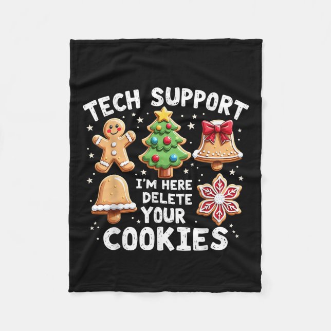 Weihnachts-Tech sagte, ich bin hier, um dein Cooki Fleecedecke (Vorderseite)