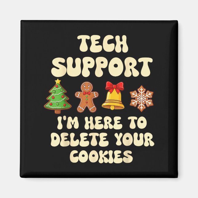 Weihnachts-Tech-Support hier, um Cookies Xmas G zu Magnet (Vorne)