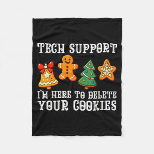 Weihnachts-Tech-Support hier, um Cookies Xmas zu l Fleecedecke