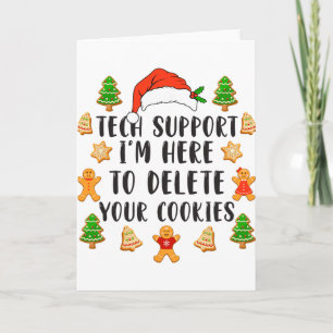 Weihnachts-Tech-Support hier, um Cookies Xmas zu l Karte