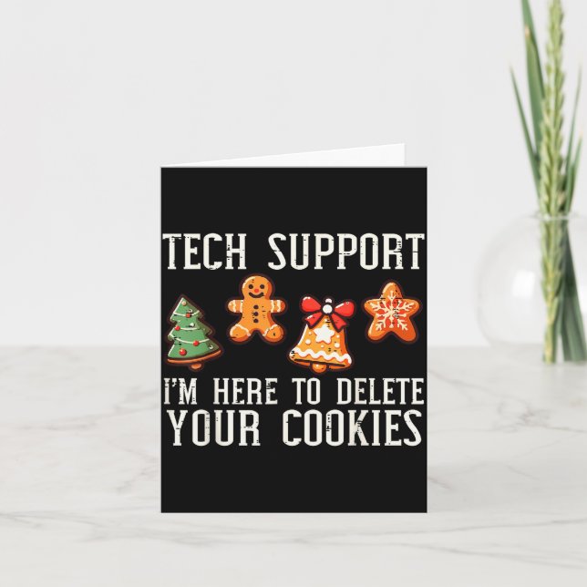 Weihnachts-Tech-Support hier, um Cookies zu lösche Karte (Vorderseite)