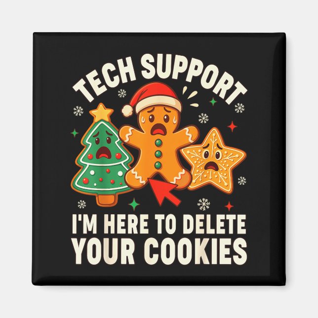 Weihnachts-Tech-Support hier, um Cookies zu lösche Magnet (Vorne)
