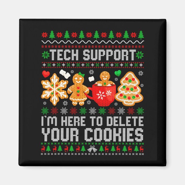 Weihnachts-Tech-Support hier, um Cookies zu lösche Magnet (Vorne)