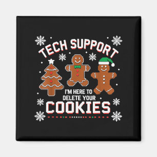 Weihnachts-Tech-Support hier, um Cookies zu lösche Magnet