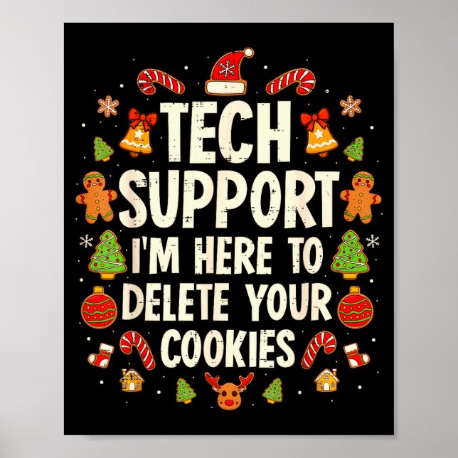 Weihnachts-Tech-Support hier, um Cookies zu lösche Poster (Vorne)