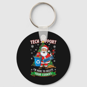 Weihnachts-Tech-Support hier, um lustige Cookies z Schlüsselanhänger